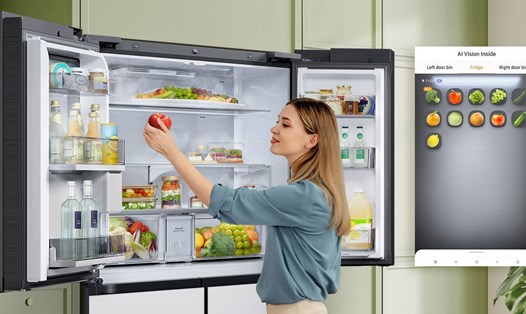 Samsung ra mắt siêu tủ lạnh Bespoke AI Family Hub+ , tuyệt tác thông minh, mở vạn tiện ích tích hợp trí tuệ nhân tạo AI. Ảnh: Samsung