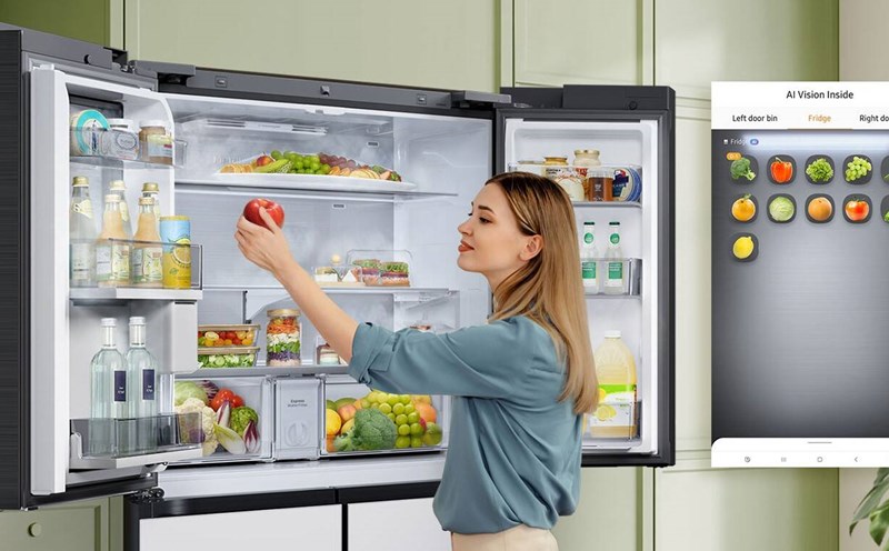 Samsung launches Bespoke AI Family Hub+ super refrigerator, a smart masterpiece, opening up thousands of utilities integrated with artificial intelligence AI. Photo: Samsung