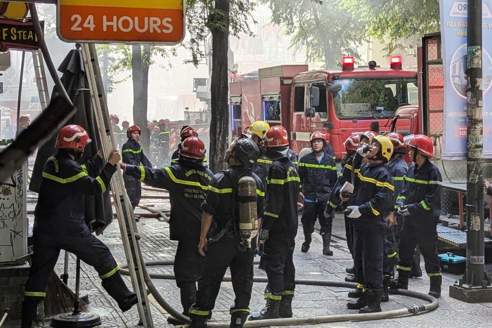 Fire scene. Photo: Anh Tu