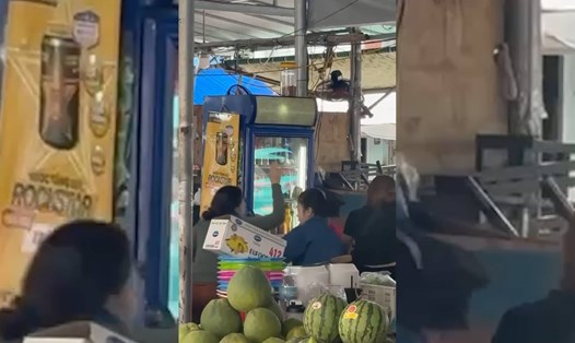 Công an đang xác minh vụ xô xát tại chợ Đầm. Ảnh: Hữu Long