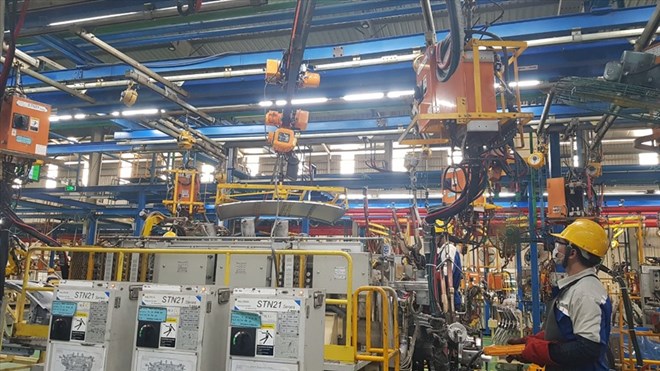 Hyundai Thanh Cong Vietnam Automobile Manufacturing Joint Stock Company (Gian Khau Industrial Park) has a Lunar New Year bonus of 100 million VND/person for 2025. Photo: Nguyen Truong