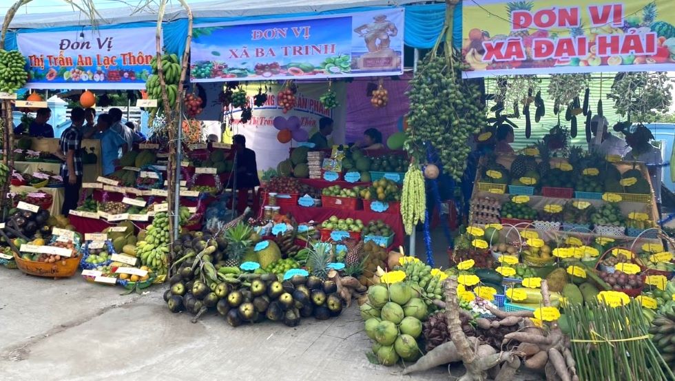 Ngay hoi song nuoc miet vuon con My Phuoc hang nam trung bay hang chuc loai trai cay dac trung cua tinh Soc Trang, vao dung dip Tet Doan Ngo. Anh: Phuong Anh