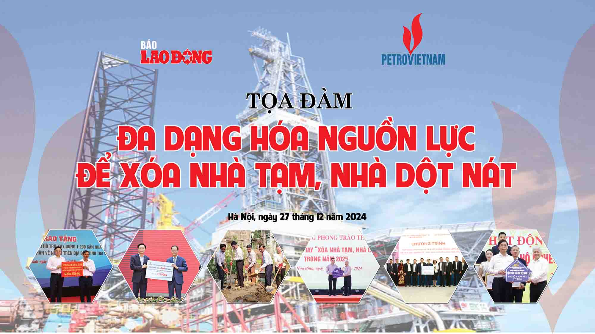 Seminar “Diversifying resources to eliminate temporary and dilapidated houses”. Photo: Duc Dung.