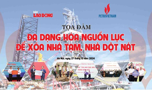 Tọa đàm “Đa dạng hóa nguồn lực để xóa nhà tạm, nhà dột nát”. Ảnh: Đức Dũng.