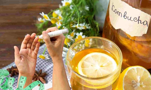 Trà kombucha giúp giảm mỡ nội tạng, đường huyết cao. Đồ họa: Hạ Mây