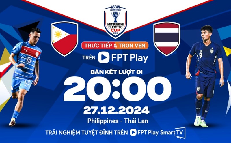 The Philippines team will host Thailand in the first leg of the ASEAN Cup 2024 semi-finals. Photo: FPT Play