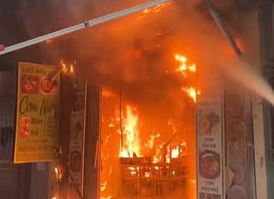 The fire broke out on the first floor of the house. Photo cut from video