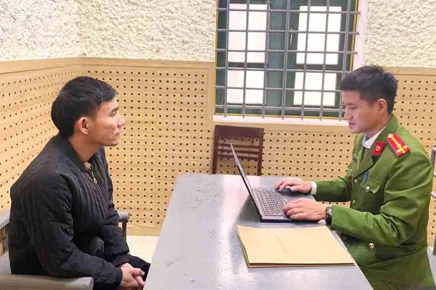 Đối tượng Tuấn trộm cắp tài sản bị bắt giữ, khởi tố. Ảnh: Công an Hà Tĩnh.