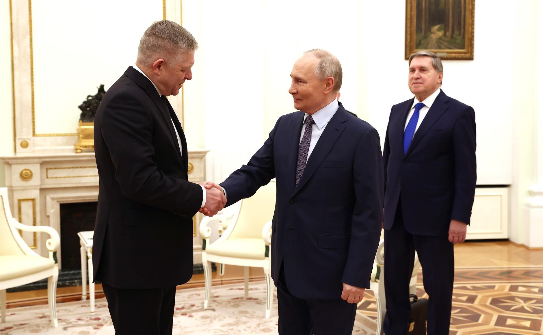 Slovak Prime Minister Robert Fico and Russian President Vladimir Putin. Photo: Kremlin