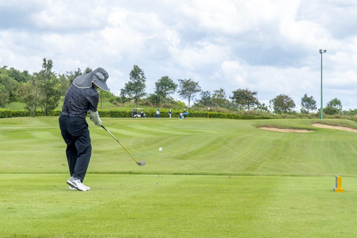 Thi đấu tại giải golf An sinh xã hội Bà Rịa - Vũng Tàu lần III năm 2024. Ảnh: Mạnh Thắng