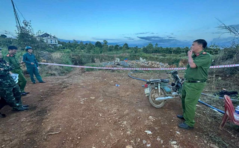 The location of the explosion that seriously injured the man. Photo: Lam Hong