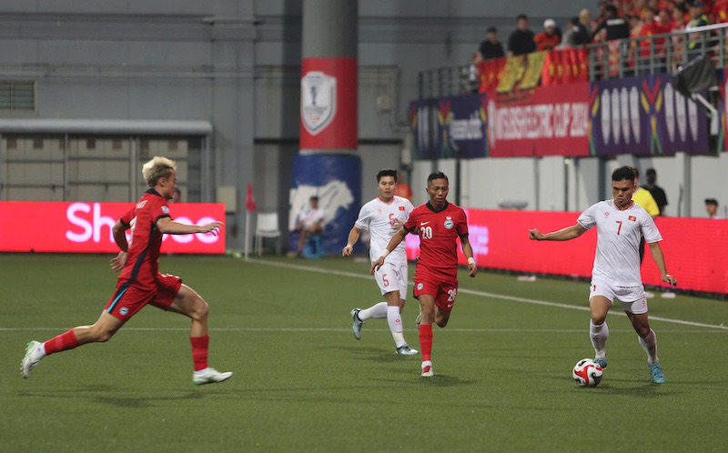 Tuyen Singapore van giu tinh than lac quan truoc tran ban ket luot ve voi tuyen Viet Nam. Anh: Straits Times 