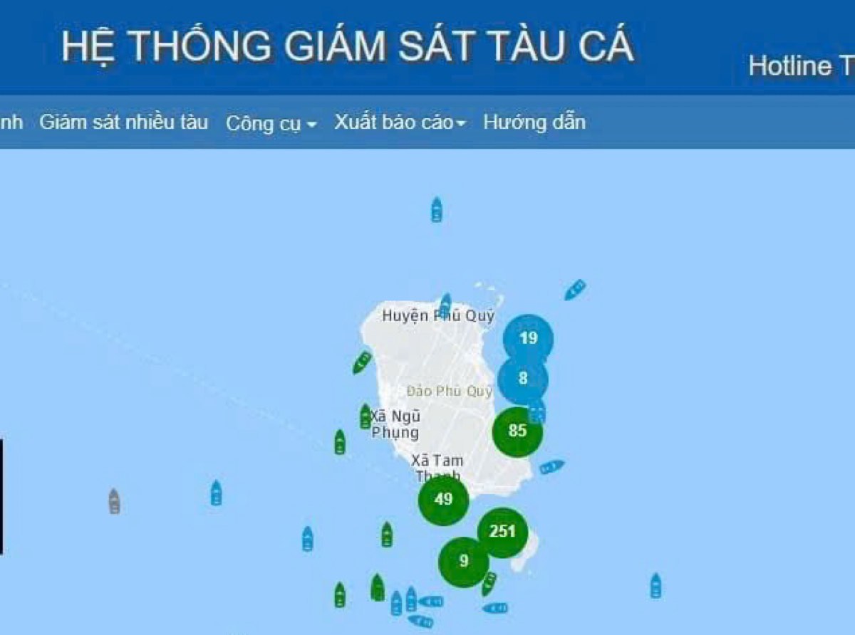 Giam sat vi tri hoat dong cua cac tau ca tren he thong. Anh: Pham Duy 