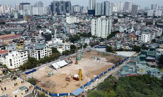 Một dự án nhà ở xã hội mới được khởi công tại Hà Nội. Ảnh: Cao Nguyên.