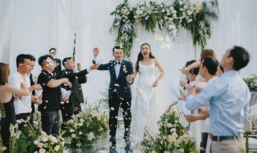 Tiệc cưới ngoài trời tại Lumiere Family Village Đông Tác.