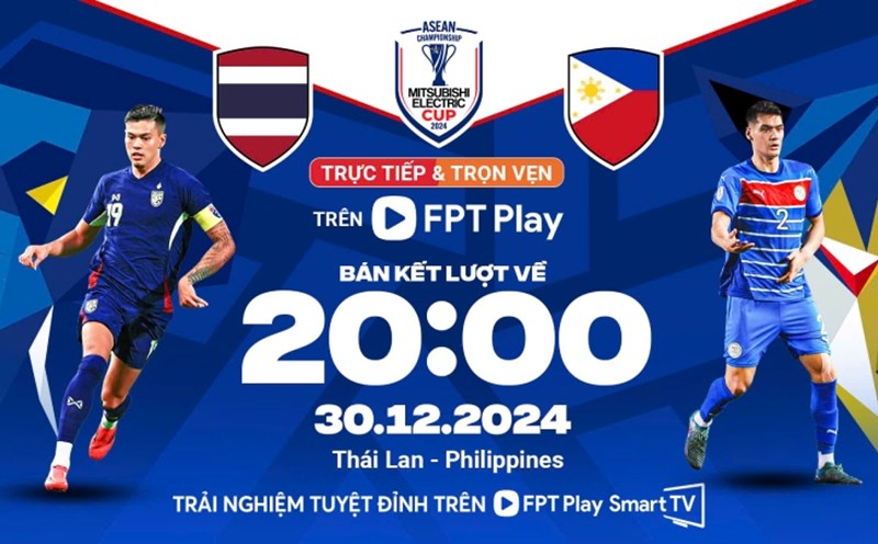 Thailand will host the Philippines in the second leg of the ASEAN Cup 2024 semi-finals. Photo: FPT Play
