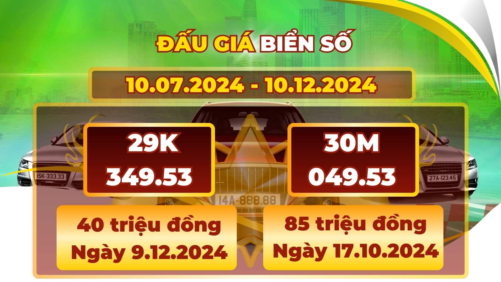 License plates "49-53" fetch huge prices at 5th auction