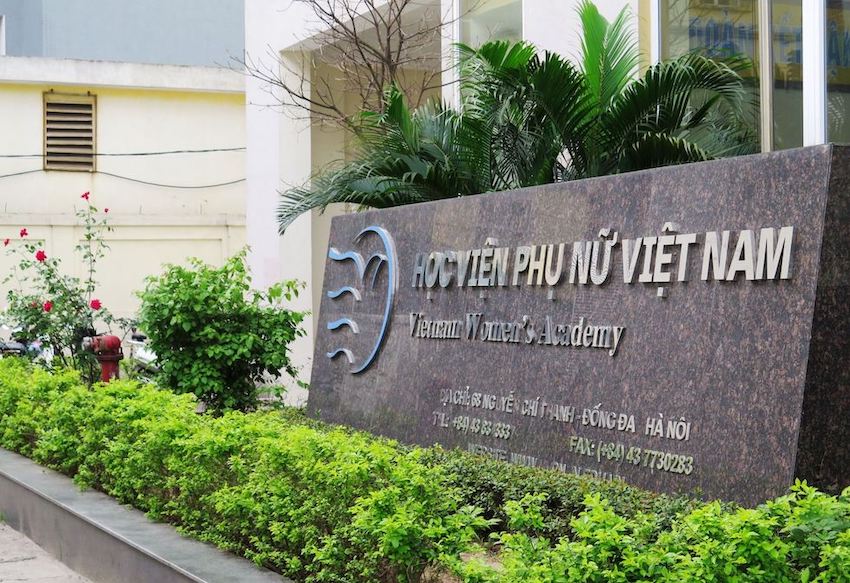 Vietnam Women's Academy was fined 150 million VND for enrolling more than 500% of its target. Photo: School website