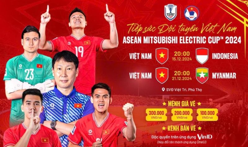 Tickets priced at VND300,000 to watch Vietnam play Indonesia at the AFF Cup 2024 have been sold out. Photo: VFF