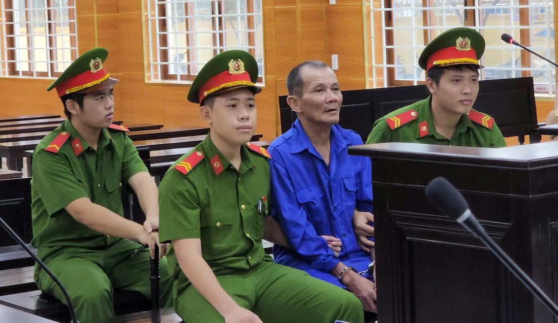 Tòa án nhân dân tỉnh Quảng Ngãi xét thấy cần loại bỏ vĩnh viễn bị cáo khỏi xã hội và tuyên tử hình đối với Lê Đình Thuyết. Ảnh: Viên Nguyễn