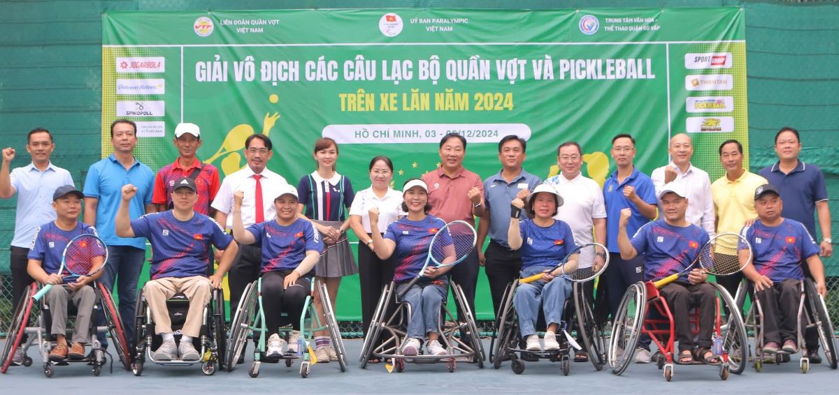 The 2024 Wheelchair Tennis and Pickleball Club Championships kicked off on December 3 in Ho Chi Minh City. Photo: Hoa Dao