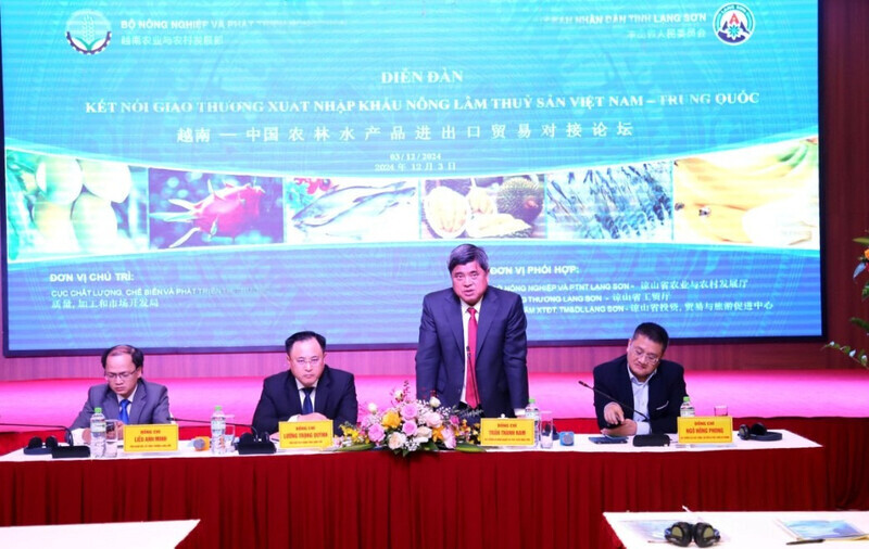 Delegates attending the "Vietnam - China Agricultural, Forestry and Fishery Import and Export Trade Connection Forum". Photo: Gia Hong