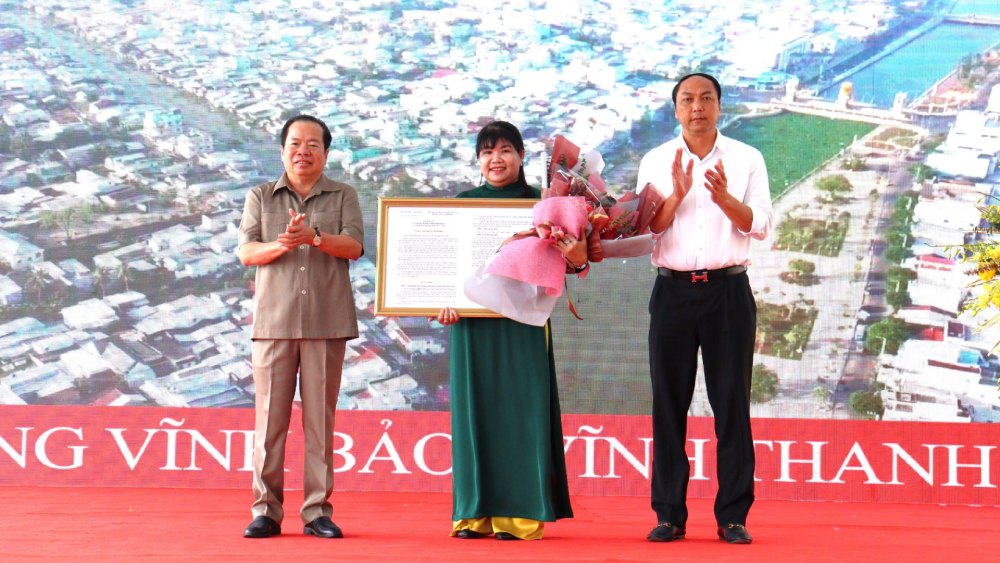 The People's Committee of Vinh Thanh Van Ward after the merger will be located at the former headquarters of the People's Committee of Vinh Bao Ward. Photo: Ngoc Mai
