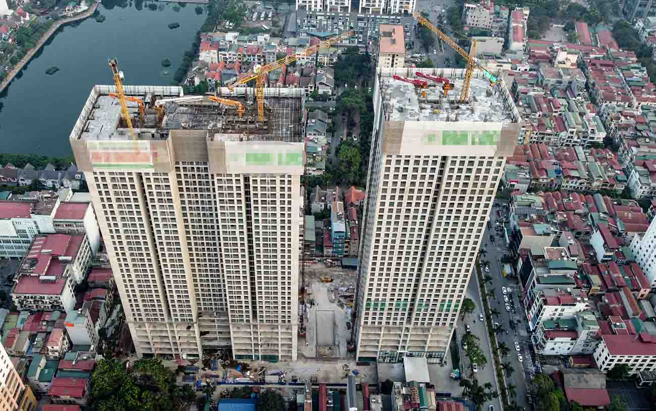 A project with 50-year ownership apartments in Ha Dong district is being sought after by many people. Photo: Cao Nguyen.