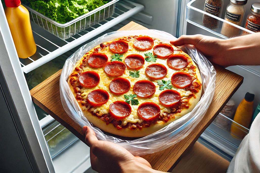 Regularly eating frozen pizza can cause premature aging. Photo AI: Ngoc Thuy