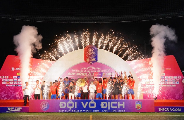 Giai bong da Thanh Hoa mien Nam 2024 khep lai sau hon 1 thang tranh tai. Anh: BTC