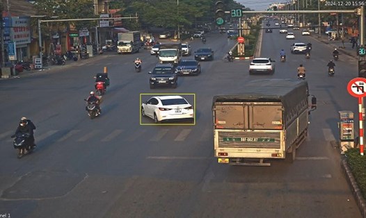 Nhiều phương tiện bị phạt nguội tại thành phố Bắc Giang. Ảnh: Công an thành phố Bắc Giang