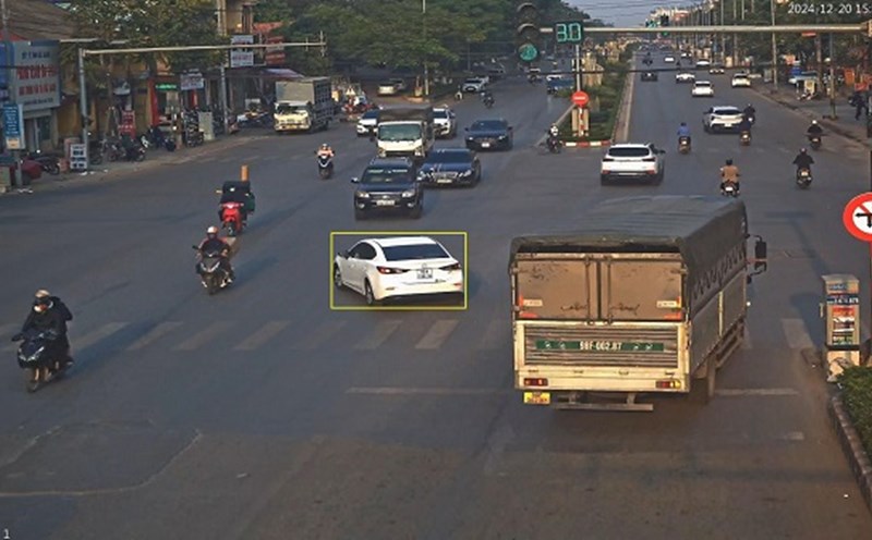 Many vehicles were fined in Bac Giang city. Photo: Bac Giang City Police
