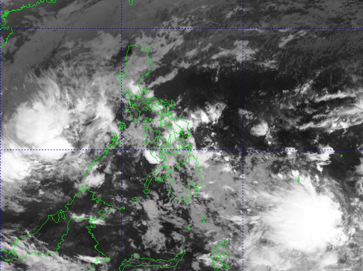 Hien trang thoi tiet xung quanh Philippines. Anh: PAGASA