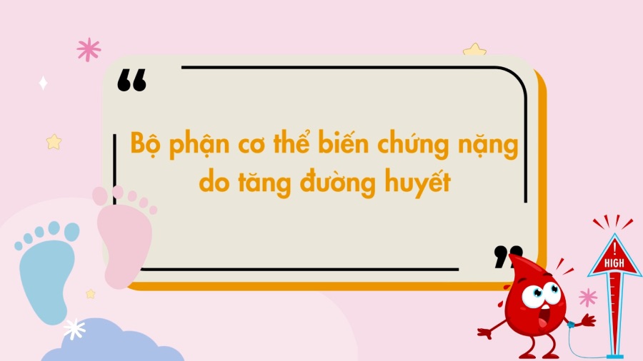 Severe complications of body parts due to hyperglycemia. Graphics: Phuong Anh