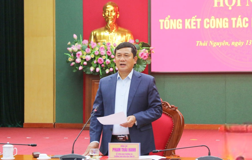 Head of the Mass Mobilization Committee Pham Thai Hanh asked for early retirement. Photo: Hoang Anh