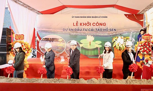 Quận Lê Chân (Hải Phòng) bố trí 60 tỉ đồng cho dự án Đầu tư cải tạo Hồ Sen. Ảnh: Cổng TTĐT Hải Phòng