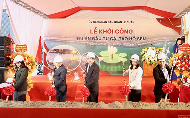 Le Chan District (Hai Phong) allocates 60 billion VND for the Lotus Lake Renovation Investment Project. Photo: Hai Phong Portal