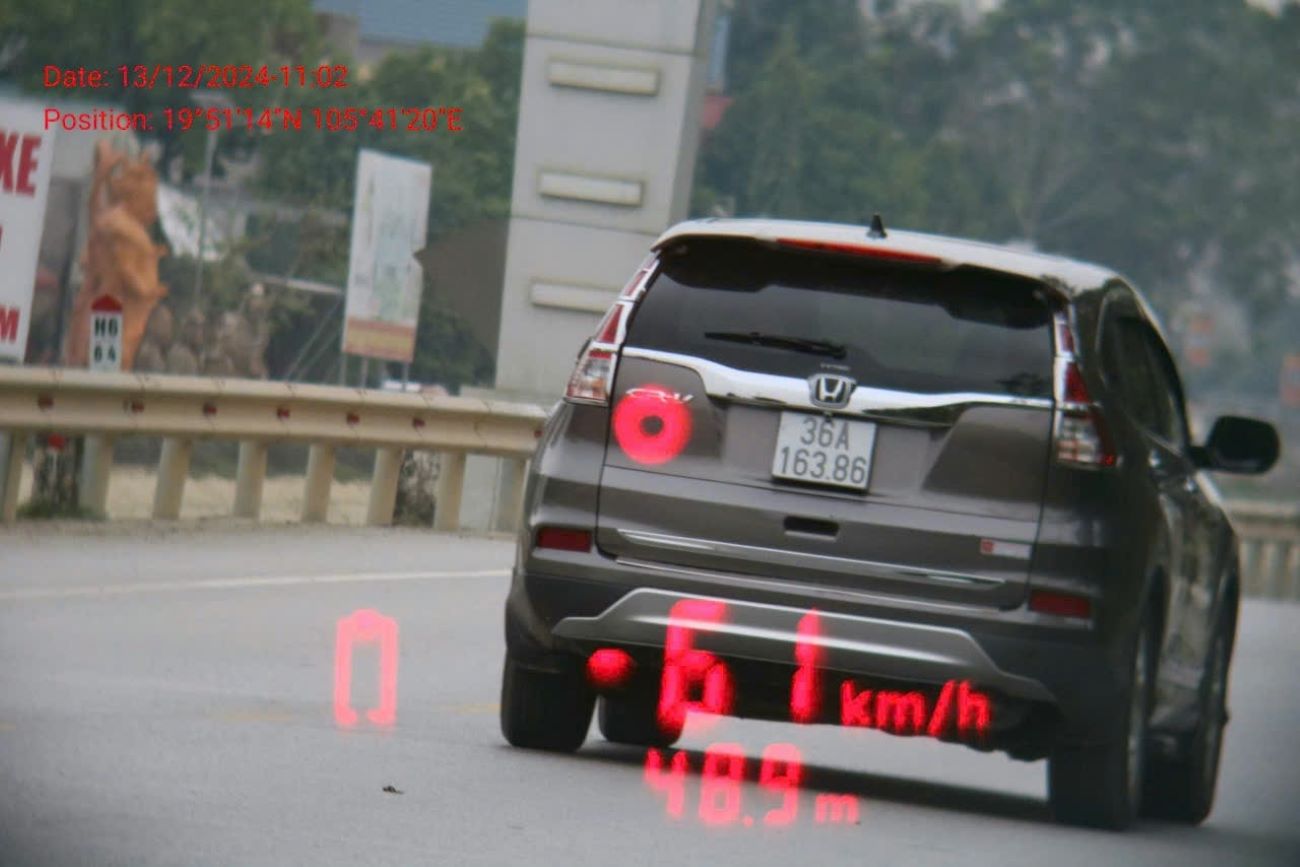 A vehicle was fined for speeding. Photo: CATH