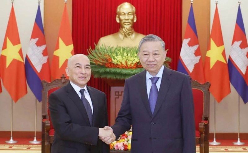 General Secretary To Lam meets with Cambodian King Norodom Sihamoni during his state visit to Vietnam, November 28, 2024. Photo: VNA