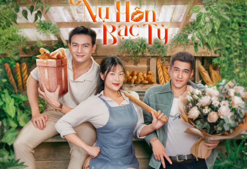 Miss Thien An plays the female lead in the movie “Billion Dollar Kiss”. Photo: Producer