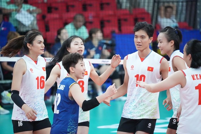 Tuyen bong chuyen nu Viet Nam can tap trung cho muc tieu tai SEA Games 33. Anh: VFV 