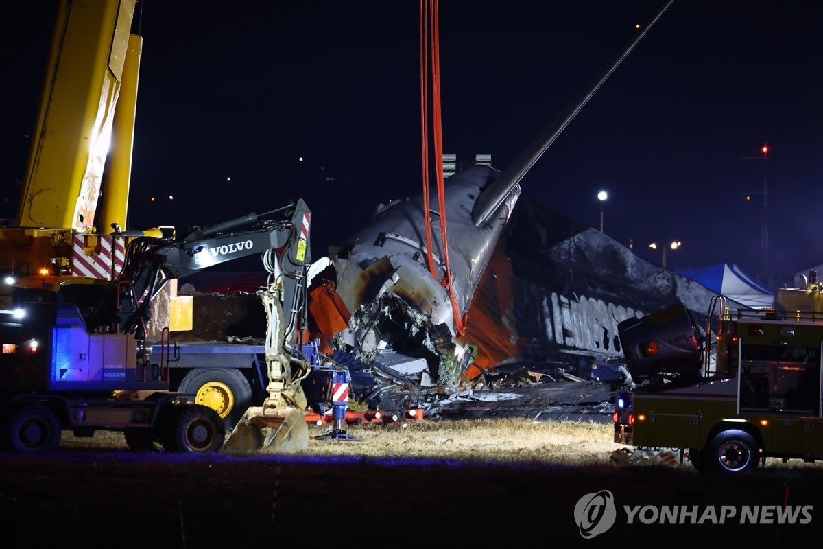 Jeju Air plane crash scene. Photo: Yonhap