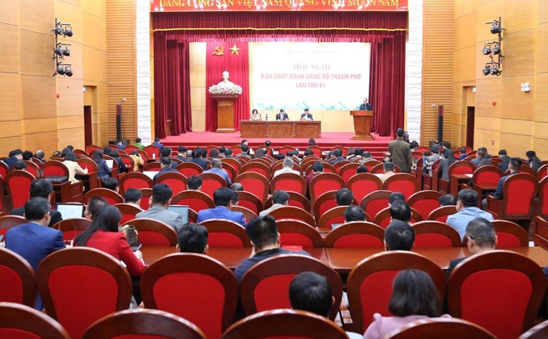 View of the meeting of the Executive Committee of the Ha Long City Party Committee. Photo: Ha Long Portal
