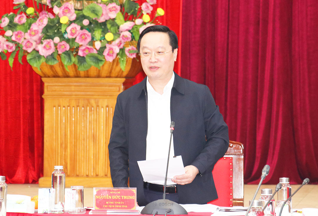 The Provincial Party Secretary and Chairman of the People's Committee of Nghe An province affirmed that in 2025, the Provincial Party Standing Committee is determined to direct and lead the political system to excellently fulfill the set targets. Photo: Phuong Thuy