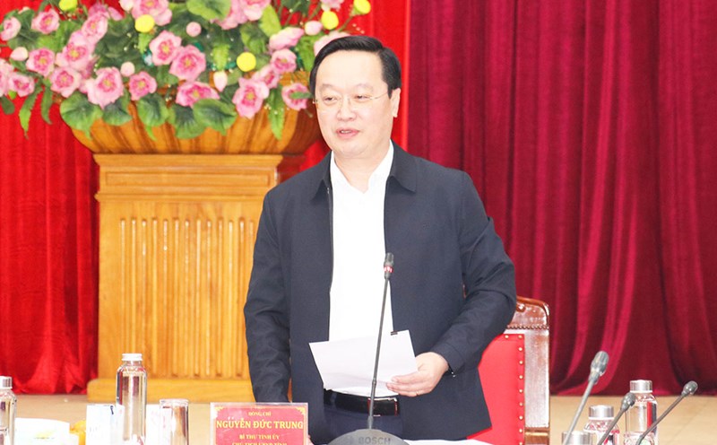 The Provincial Party Secretary and Chairman of the People's Committee of Nghe An province affirmed that in 2025, the Provincial Party Standing Committee is determined to direct and lead the political system to excellently fulfill the set targets. Photo: Phuong Thuy