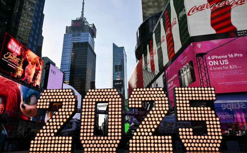 Times Square in New York (USA) is ready to welcome the new year 2025. Photo: AFP