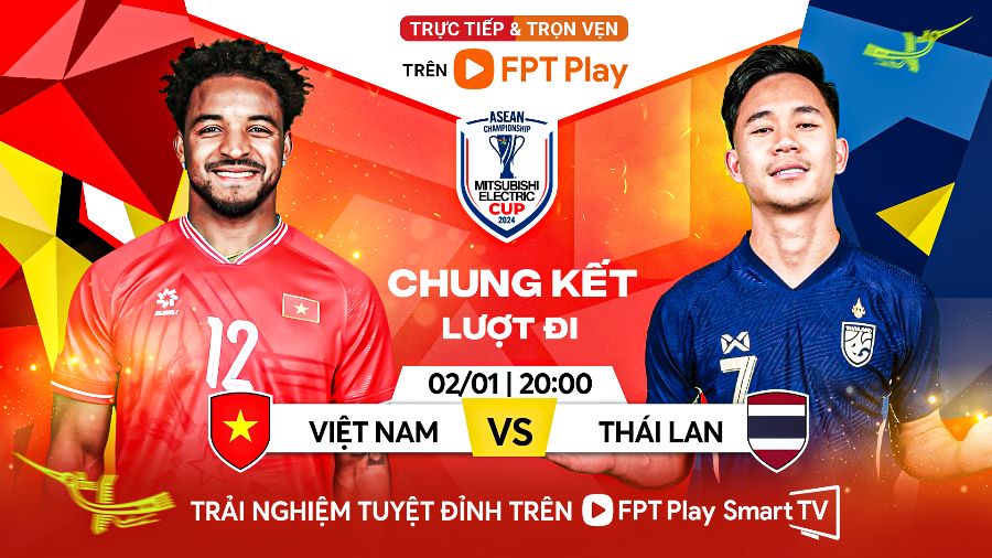 Vietnam team welcomes Thailand in the first leg of the 2024 ASEAN Cup final. Photo: FPT Play