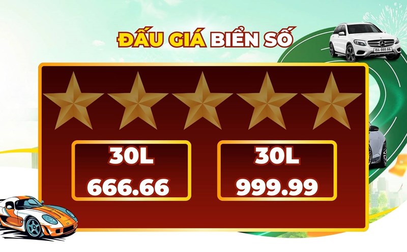 A series of billion-dollar license plates in Hanoi were all present in session 4.12