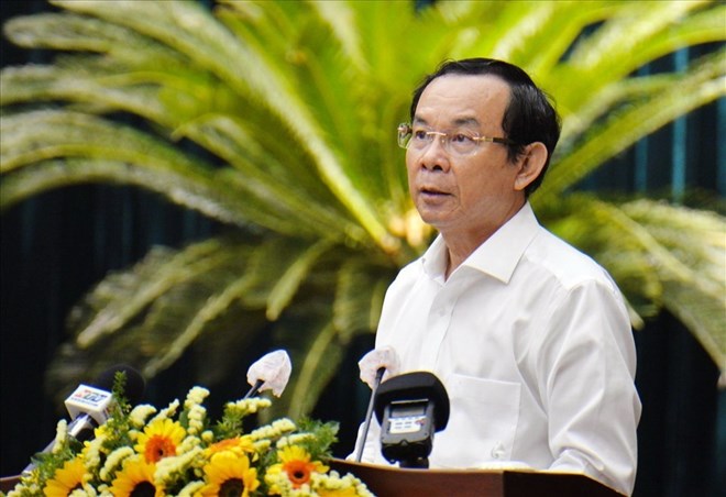 Bi thu Thanh uy TPHCM Nguyen Van Nen.  Anh: Minh Quan