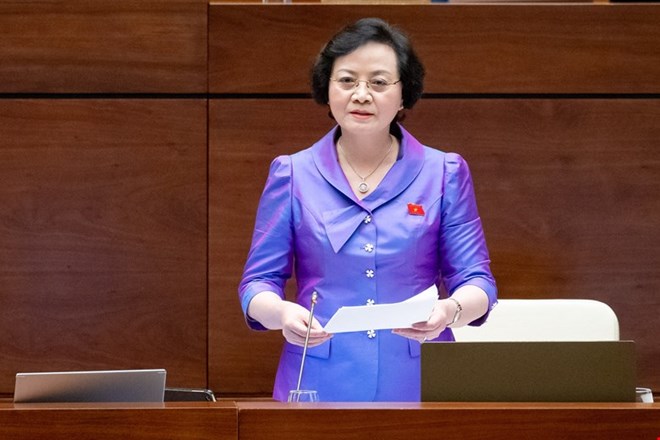 Minister of Home Affairs Pham Thi Thanh Tra said that after streamlining, the Government is expected to reduce 9 agencies. Photo: National Assembly